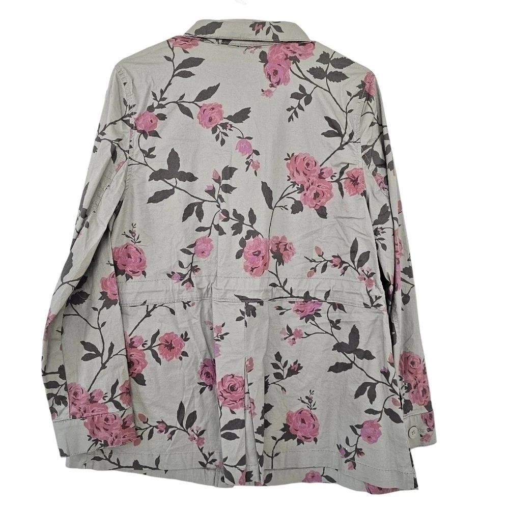 LANE BRYANT Floral military jacket size 10/12 NWT - Picture 2 of 11